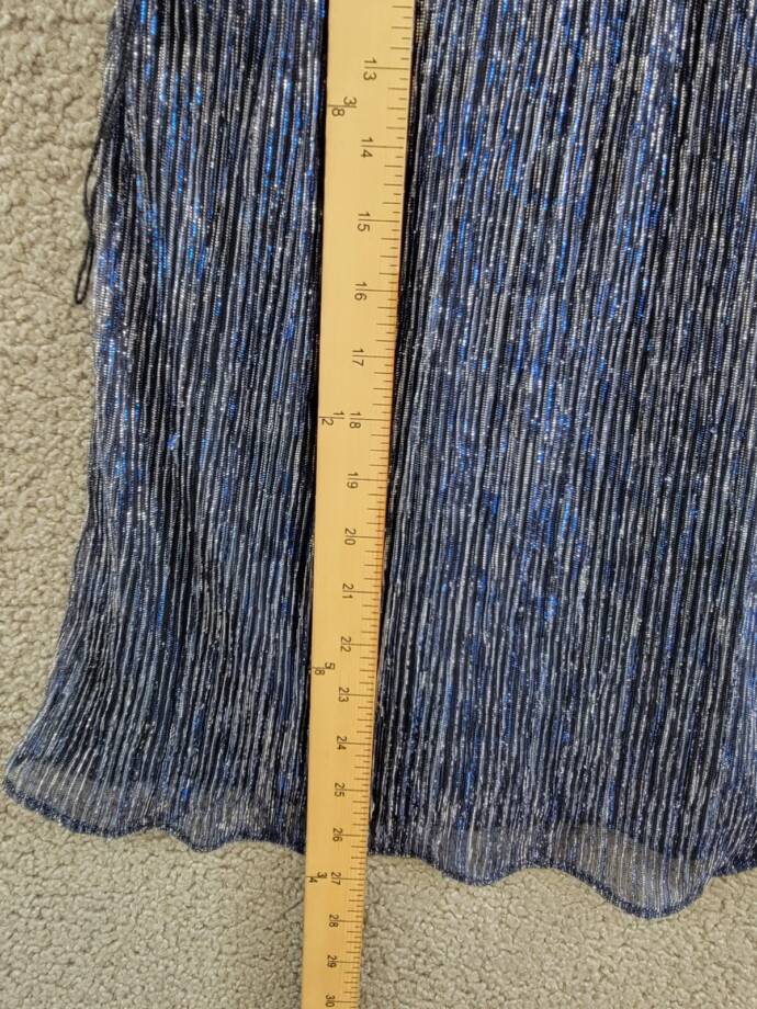 Adrianna Papell Embellished Metallic Knit Top Women's Midnight Sleeveless