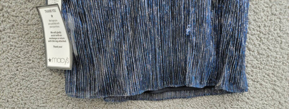Adrianna Papell Embellished Metallic Knit Top Women's Midnight Sleeveless