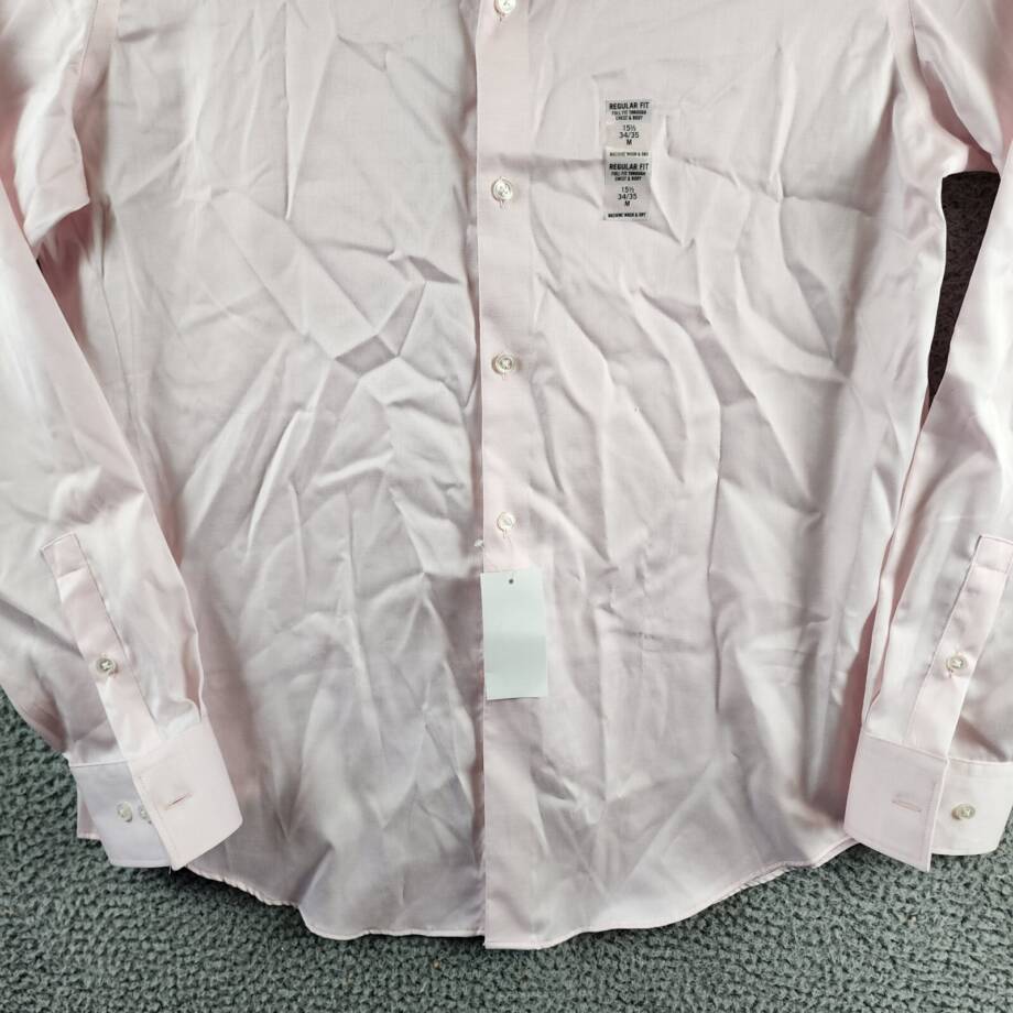 Calvin Klein Refined Cotton Stretch Regular Fit Dress Shirt Men's M 15.5 34/35