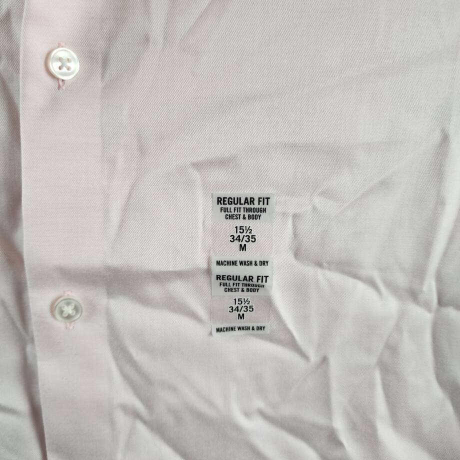 Calvin Klein Refined Cotton Stretch Regular Fit Dress Shirt Men's M 15.5 34/35