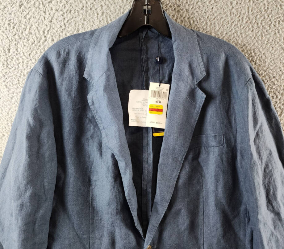 Polo Ralph Lauren Polo Soft Modern Linen Suit Jacket Men's 40R Corsair Blue