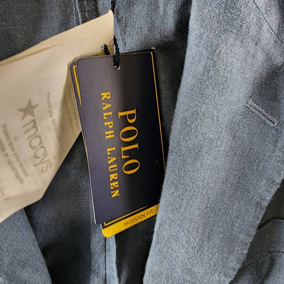 Polo Ralph Lauren Polo Soft Modern Linen Suit Jacket Men's 40R Corsair Blue