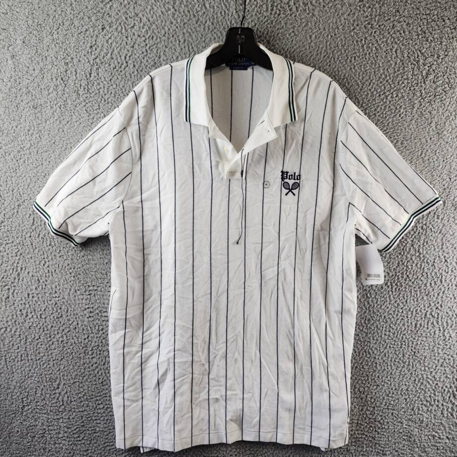 Polo Ralph Lauren Classic-Fit Embroidered Mesh Polo Shirt Men's XL White
