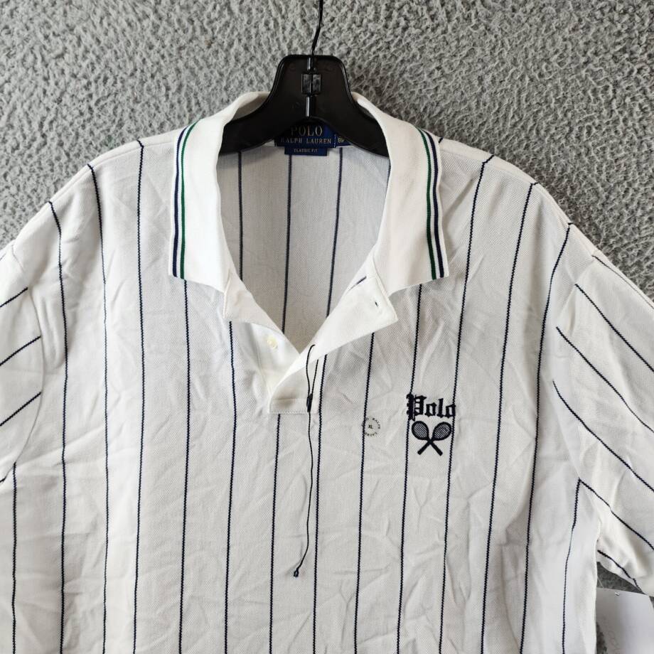 Polo Ralph Lauren Classic-Fit Embroidered Mesh Polo Shirt Men's XL White