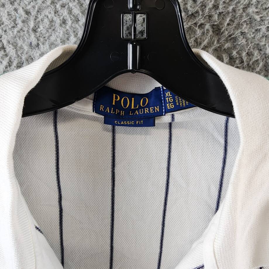 Polo Ralph Lauren Classic-Fit Embroidered Mesh Polo Shirt Men's XL White