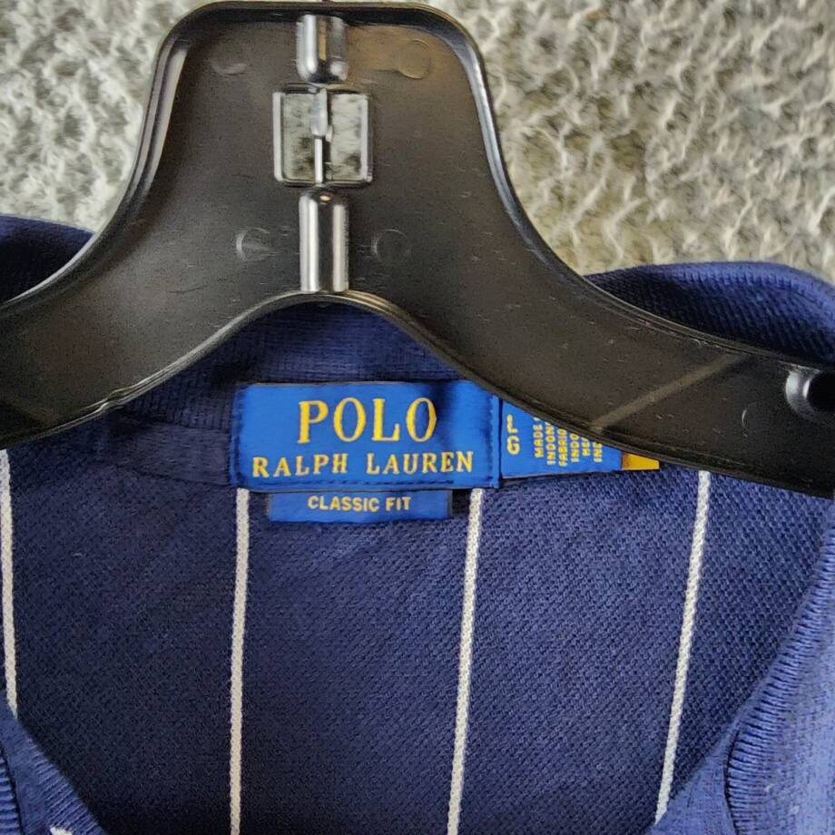 Polo Ralph Lauren Classic-Fit Embroidered Mesh Polo Shirt Men's L Newport Navy