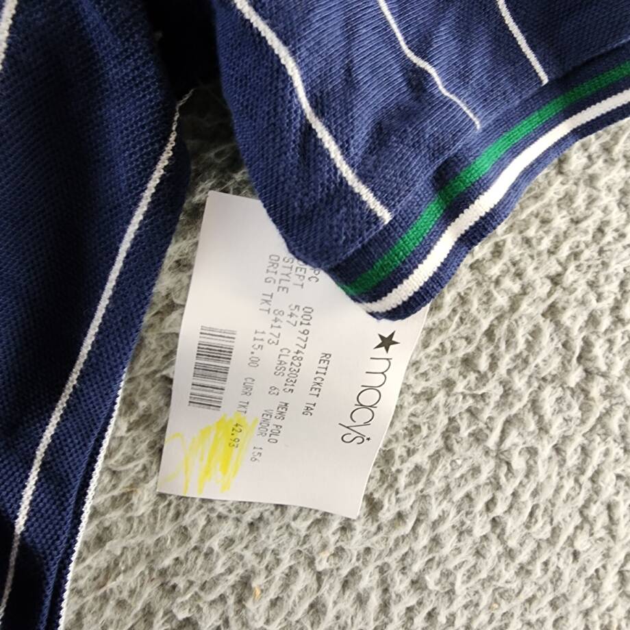 Polo Ralph Lauren Classic-Fit Embroidered Mesh Polo Shirt Men's L Newport Navy