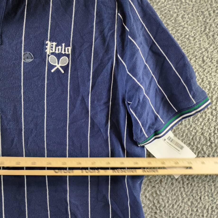 Polo Ralph Lauren Classic-Fit Embroidered Mesh Polo Shirt Men's L Newport Navy