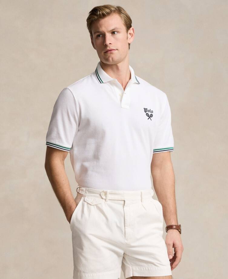 Polo Ralph Lauren Classic-Fit Embroidered Mesh Polo Shirt Men's XXL White