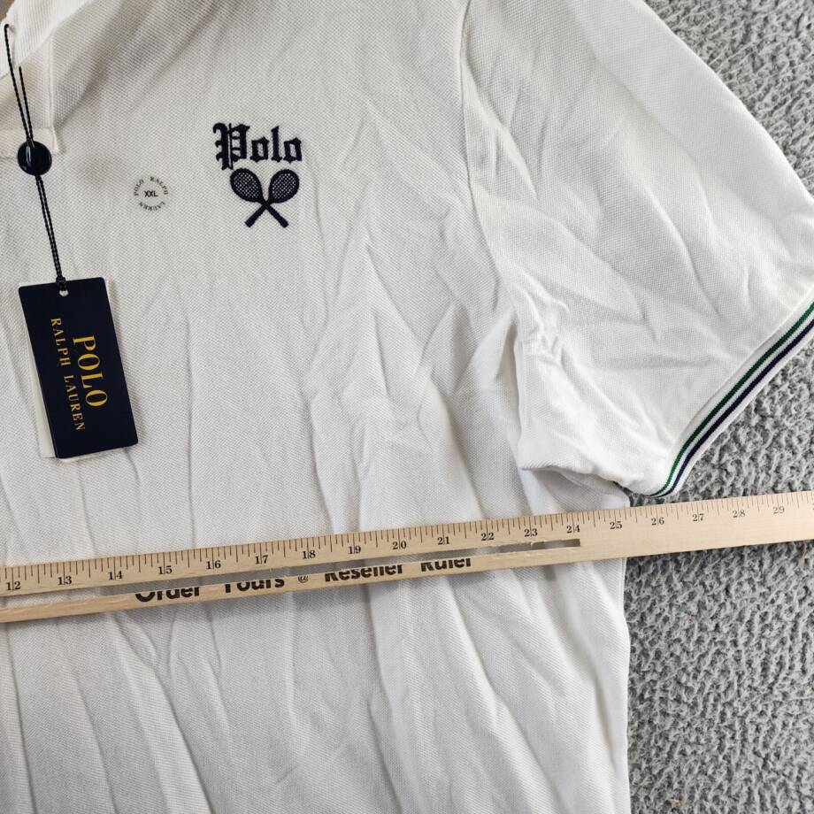 Polo Ralph Lauren Classic-Fit Embroidered Mesh Polo Shirt Men's XXL White