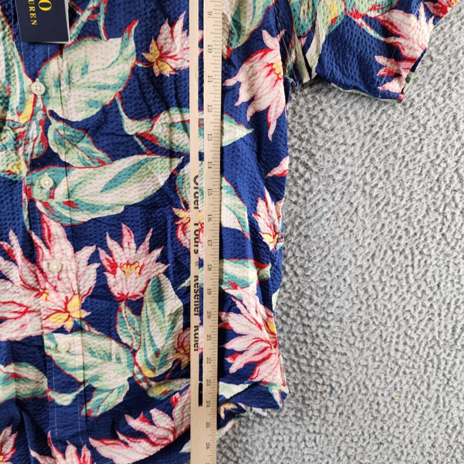Polo Ralph Lauren Classic Fit Floral Seersucker Shirt Men's Small Multicolor