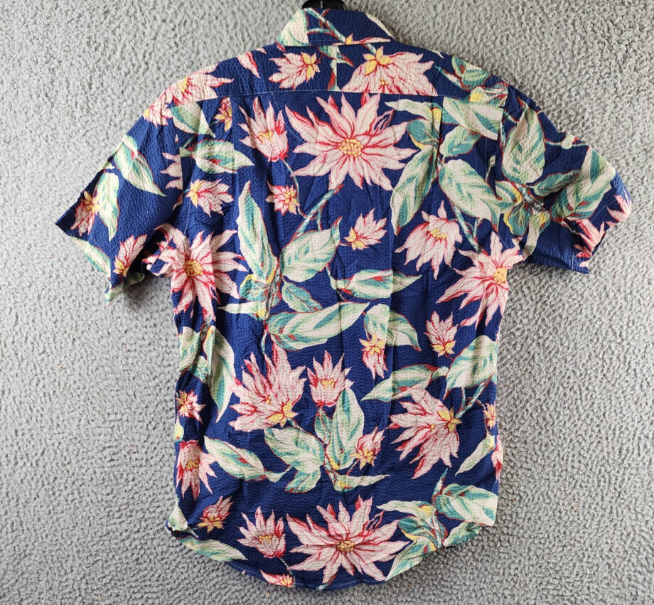Polo Ralph Lauren Classic Fit Floral Seersucker Shirt Men's Small Multicolor
