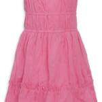 Sea Cole Smocked Sleeveless Dress Big Girls 10Y Pink Back Zip Closure