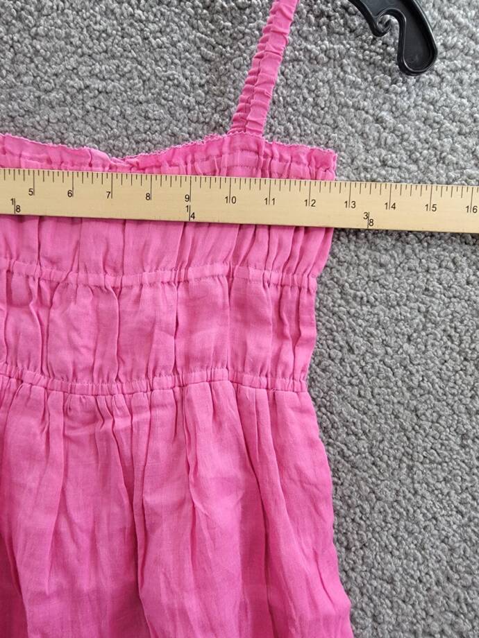 Sea Cole Smocked Sleeveless Dress Big Girls 10Y Pink Back Zip Closure