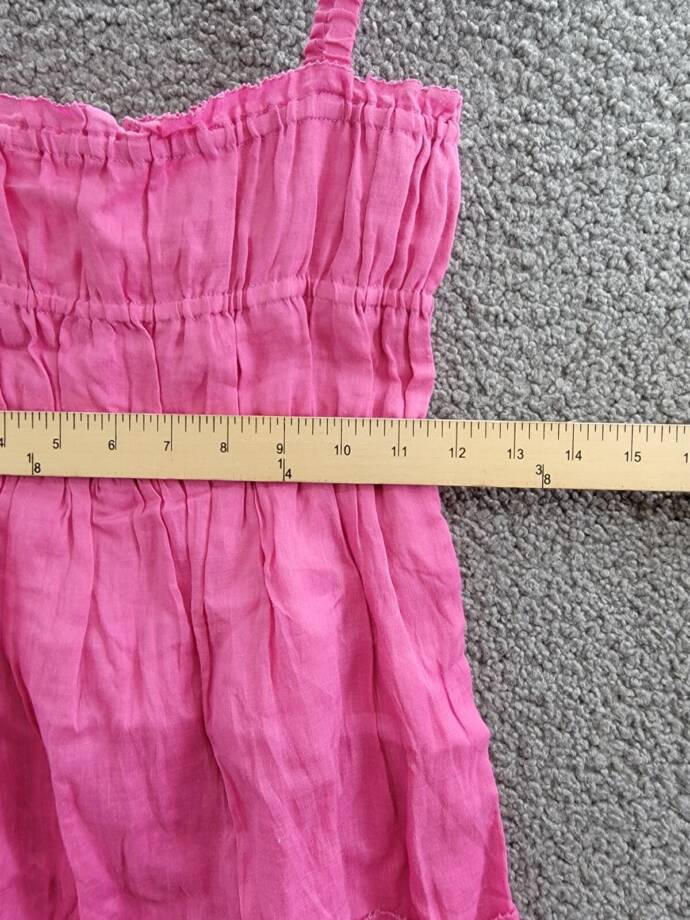 Sea Cole Smocked Sleeveless Dress Big Girls 10Y Pink Back Zip Closure