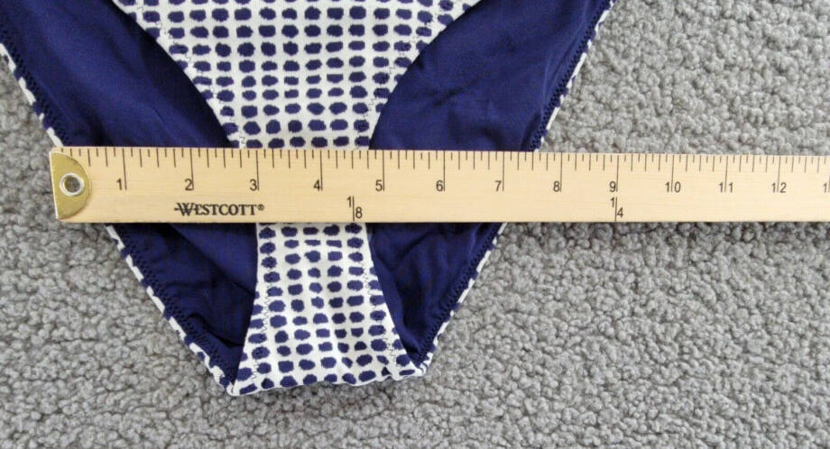 lemlem Lucy Side-Tie Bikini Bottoms Women's S Sisay Blue/White Low Rise Dotted