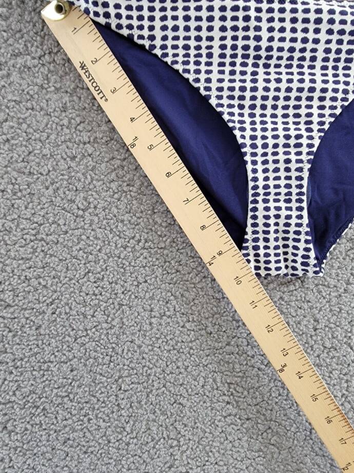lemlem Lucy Side-Tie Bikini Bottoms Women's S Sisay Blue/White Low Rise Dotted