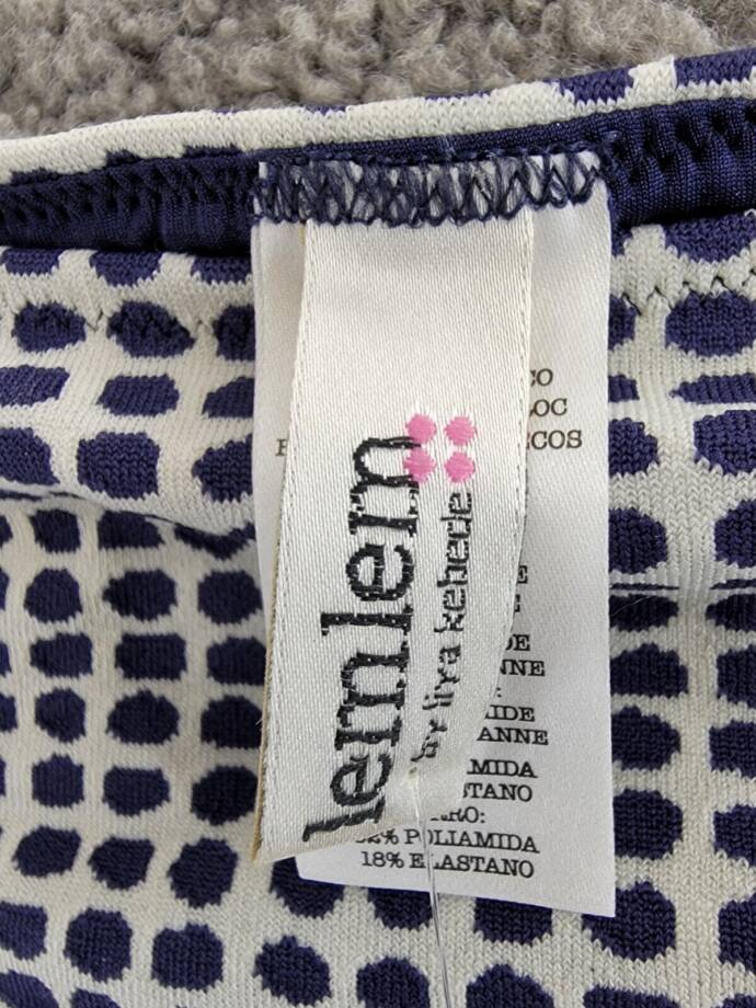 lemlem Lucy Side-Tie Bikini Bottoms Women's S Sisay Blue/White Low Rise Dotted