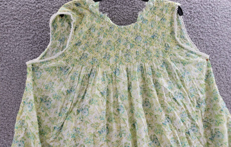 Free People Shea Printed Mini Dress Women's S Undersea Combo Button Back Closure