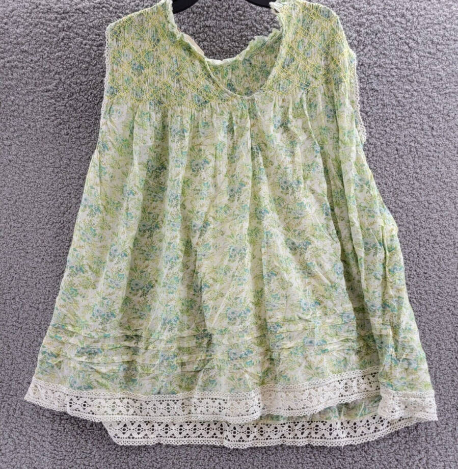 Free People Shea Printed Mini Dress Women's S Undersea Combo Button Back Closure