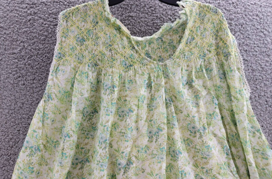 Free People Shea Printed Mini Dress Women's S Undersea Combo Button Back Closure