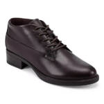 Easy Spirit Lidia Leather Oxford Boots Women's Dark Brown Round Toe 7