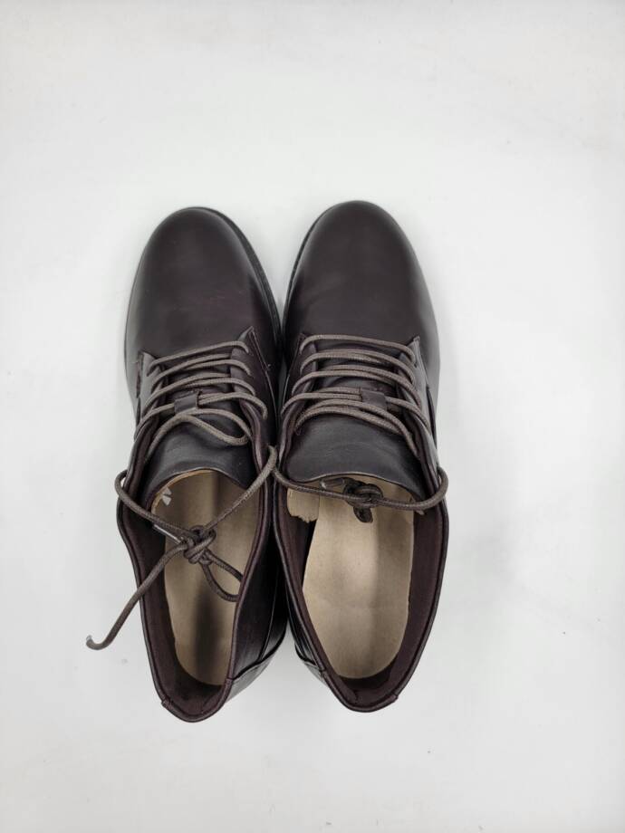 Easy Spirit Lidia Leather Oxford Boots Women's Dark Brown Round Toe 7