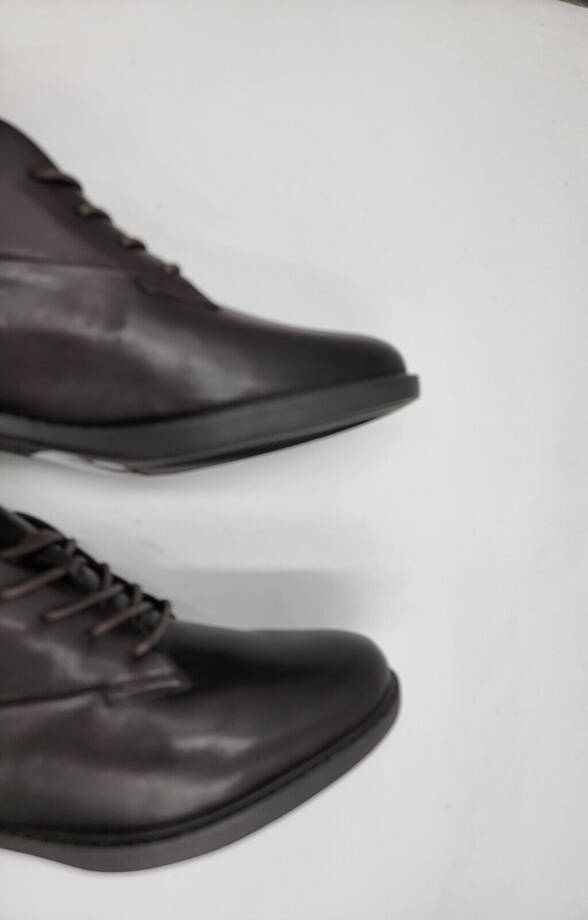 Easy Spirit Lidia Leather Oxford Boots Women's Dark Brown Round Toe 7