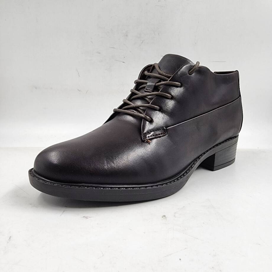 Easy Spirit Lidia Leather Oxford Boots Women's Dark Brown Round Toe 7