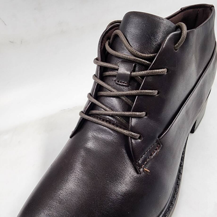 Easy Spirit Lidia Leather Oxford Boots Women's Dark Brown Round Toe 7