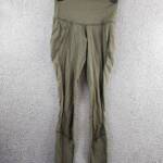 Lululemon High Waisted Mesh Leggings Women's Army Green Pull On