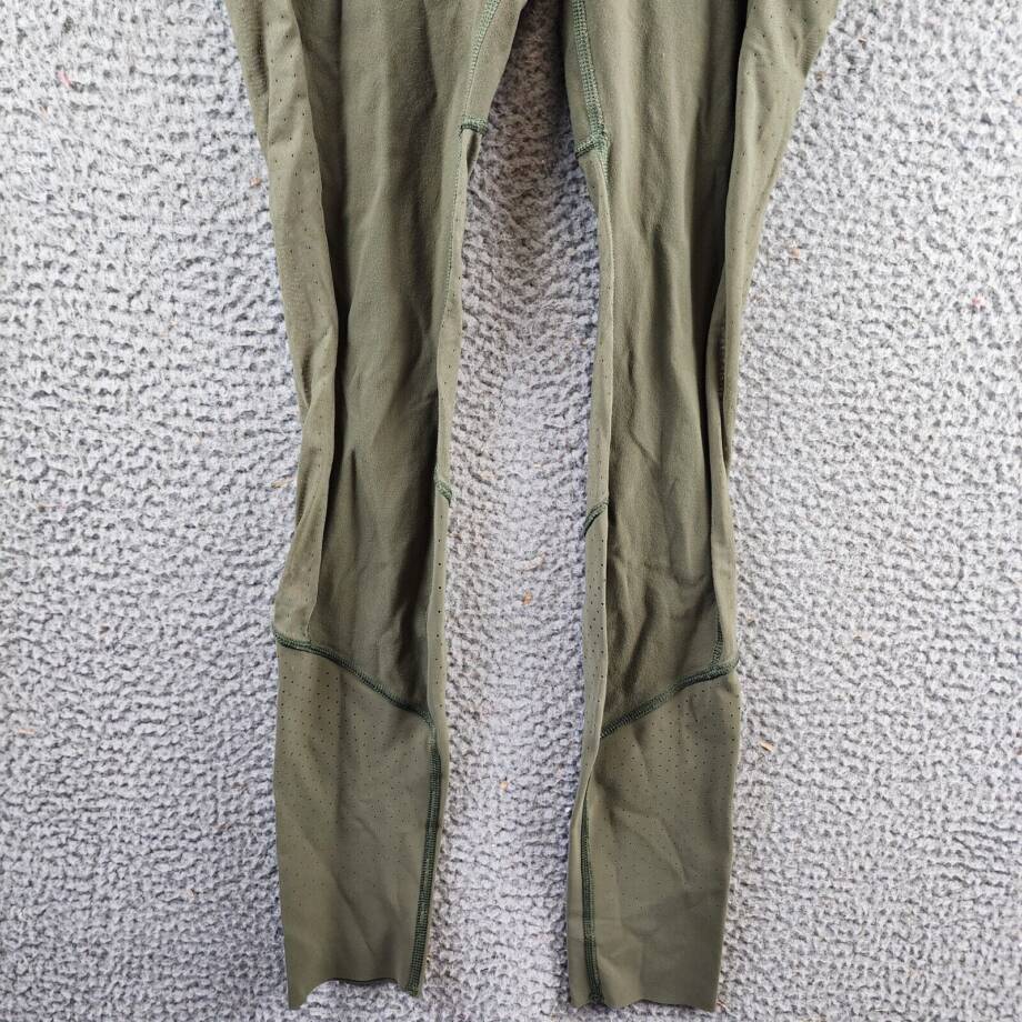 Lululemon High Waisted Mesh Leggings Women's Army Green Pull On
