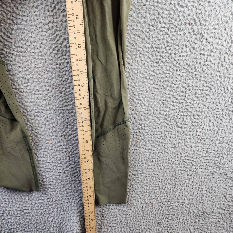 Lululemon High Waisted Mesh Leggings Women's Army Green Pull On