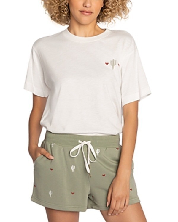 Pj Savage Loungewear Wild Lands Short Women's L Light Olive Drawstring Waistband