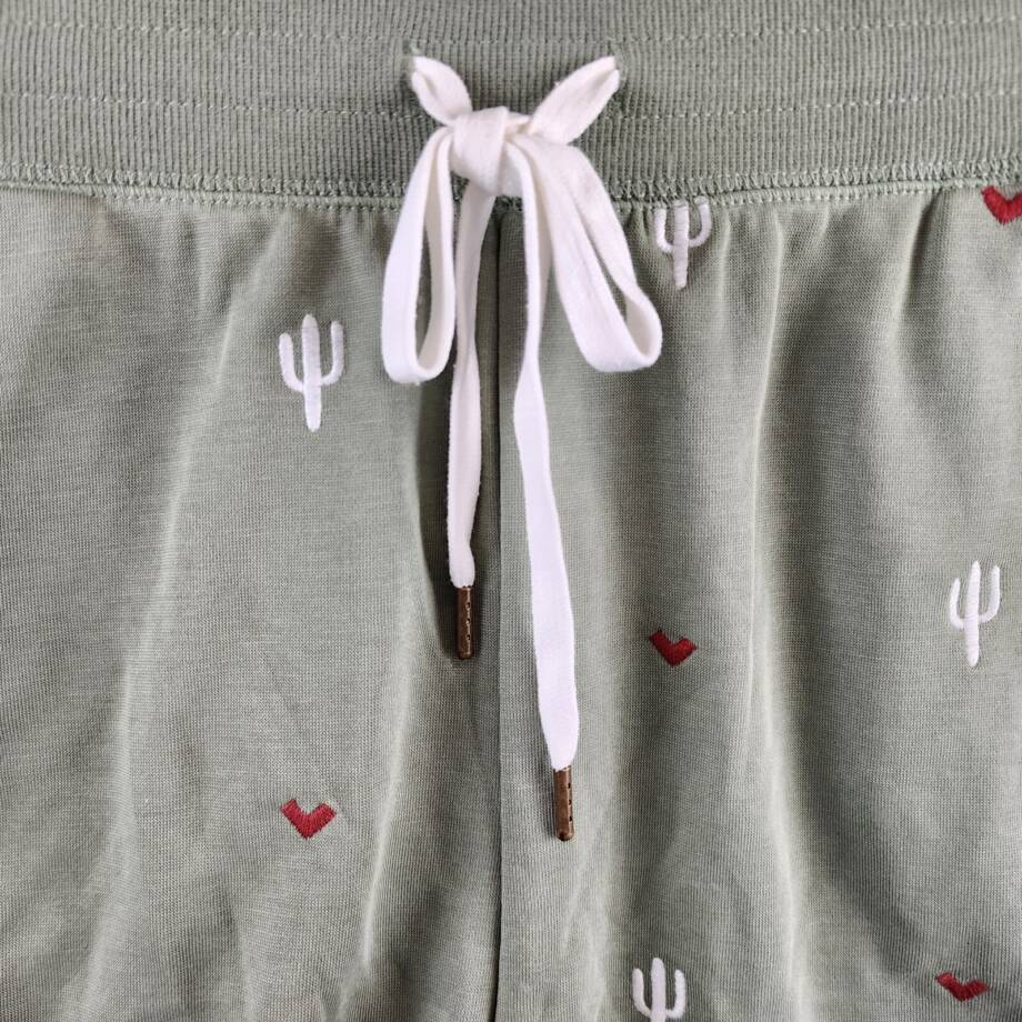 Pj Savage Loungewear Wild Lands Short Women's L Light Olive Drawstring Waistband