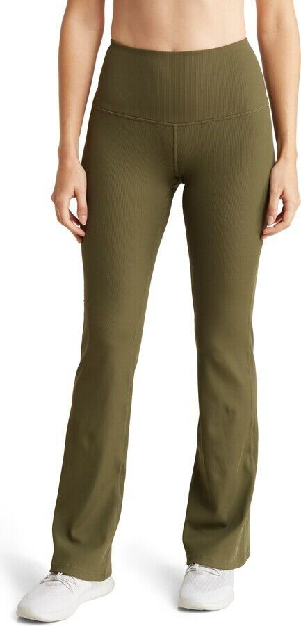 Norma Kamali Bootcut Pants Women's XS Military Wide Waistband Pull-On Style +