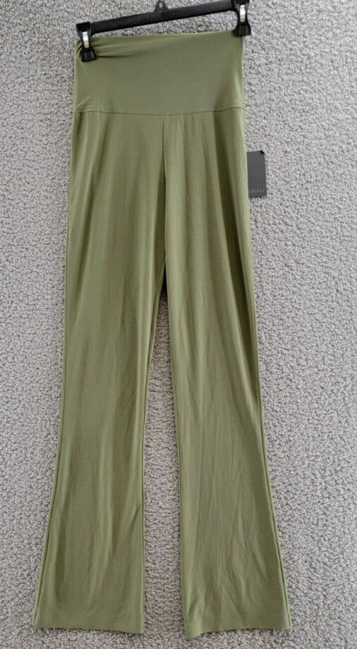 Norma Kamali Bootcut Pants Women's XS Military Wide Waistband Pull-On Style +