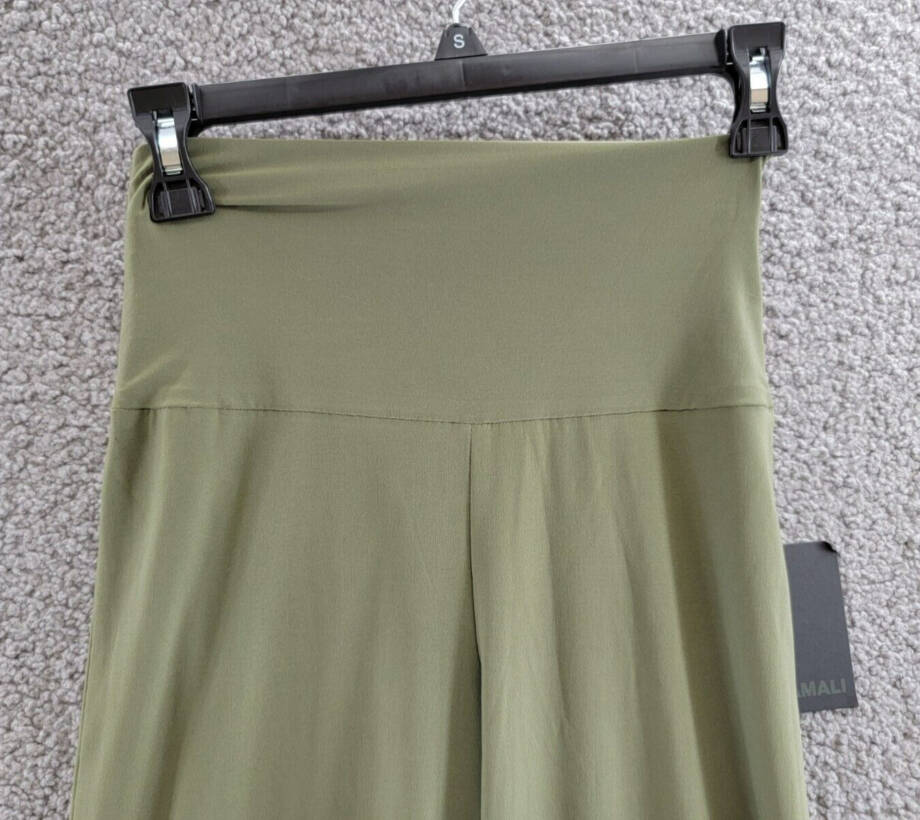 Norma Kamali Bootcut Pants Women's XS Military Wide Waistband Pull-On Style +