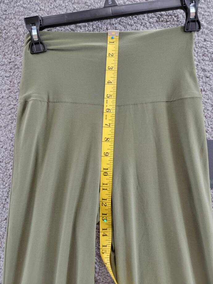 Norma Kamali Bootcut Pants Women's XS Military Wide Waistband Pull-On Style +