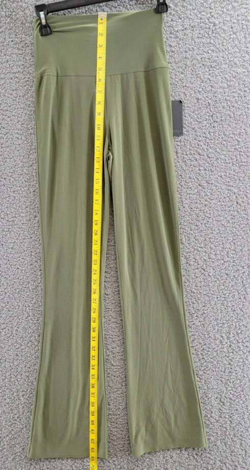 Norma Kamali Bootcut Pants Women's XS Military Wide Waistband Pull-On Style +