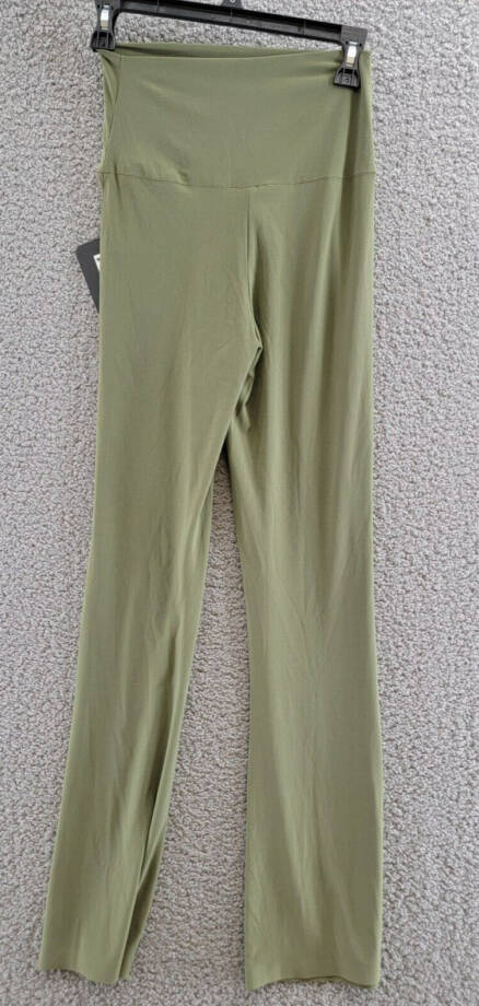 Norma Kamali Bootcut Pants Women's XS Military Wide Waistband Pull-On Style +