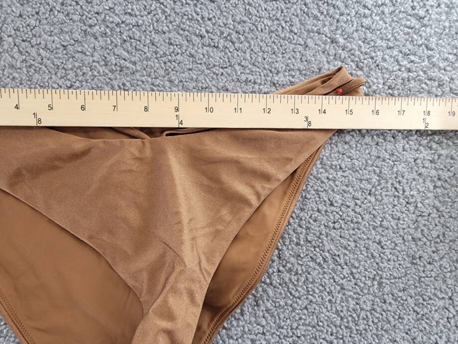 Simkhai Emmalynn Strappy Bikini Bottom Women's L Bronze Elastic Waist Pull On