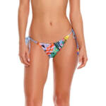 Agua Bendita Lolita Joo Bah Bikini Bottoms Women's XL Multi Ruched Back Side Tie