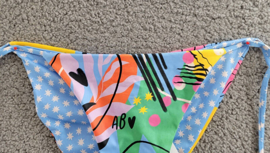 Agua Bendita Lolita Joo Bah Bikini Bottoms Women's XL Multi Ruched Back Side Tie