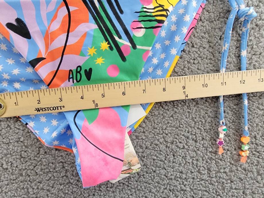 Agua Bendita Lolita Joo Bah Bikini Bottoms Women's XL Multi Ruched Back Side Tie