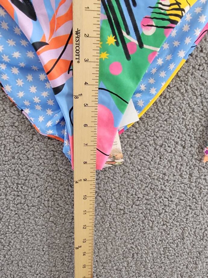 Agua Bendita Lolita Joo Bah Bikini Bottoms Women's XL Multi Ruched Back Side Tie