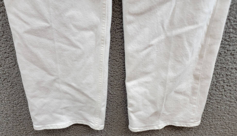 Re/Done Mid Rise Crop Wide Leg Jeans Women's 23 White Belt Loops Button Closure~