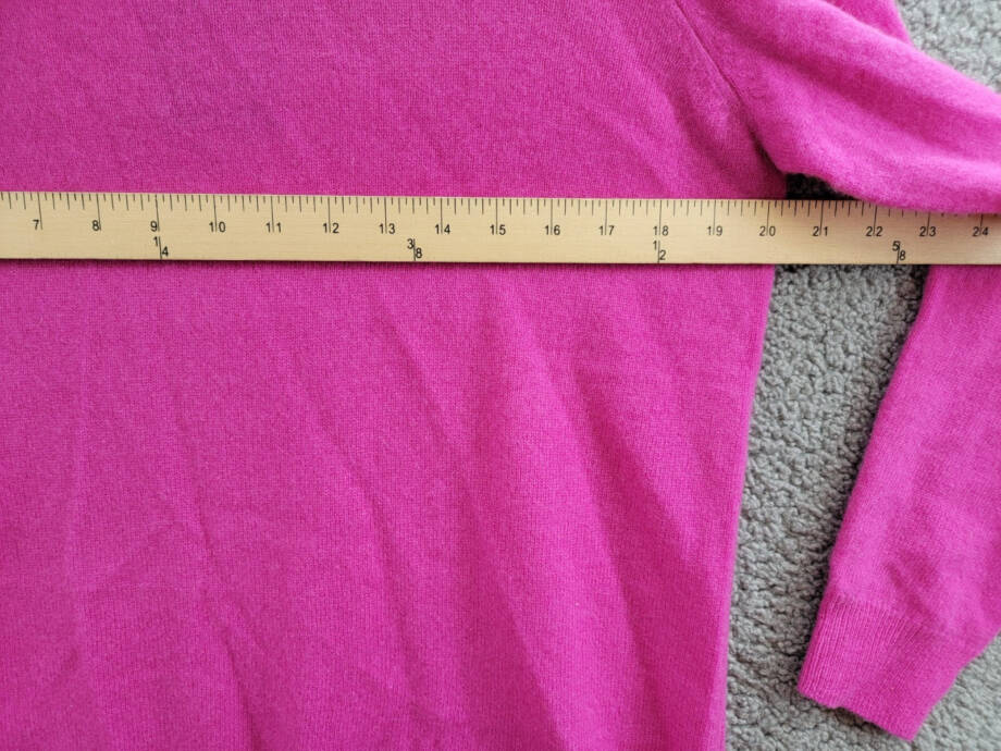 C by Bloomingdale's Cashmere Crewneck Sweater Women's XL Cherry Blossom Pullover