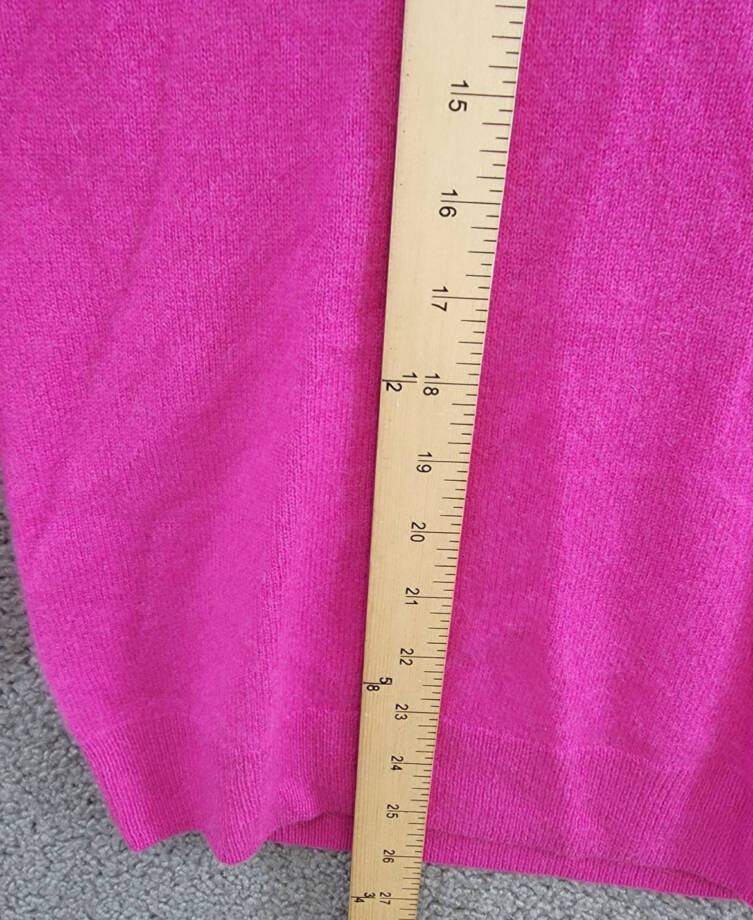 C by Bloomingdale's Cashmere Crewneck Sweater Women's XL Cherry Blossom Pullover