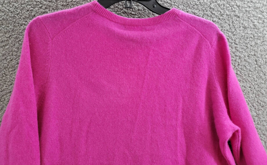 C by Bloomingdale's Cashmere Crewneck Sweater Women's XL Cherry Blossom Pullover